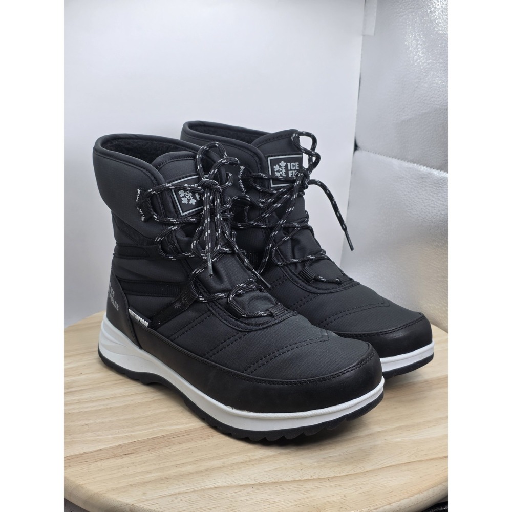 Women's Size 6 - Ice Fields Andrea 3 Winter Snow Boots Black Heat-MX Insulation - Picture 5 of 9